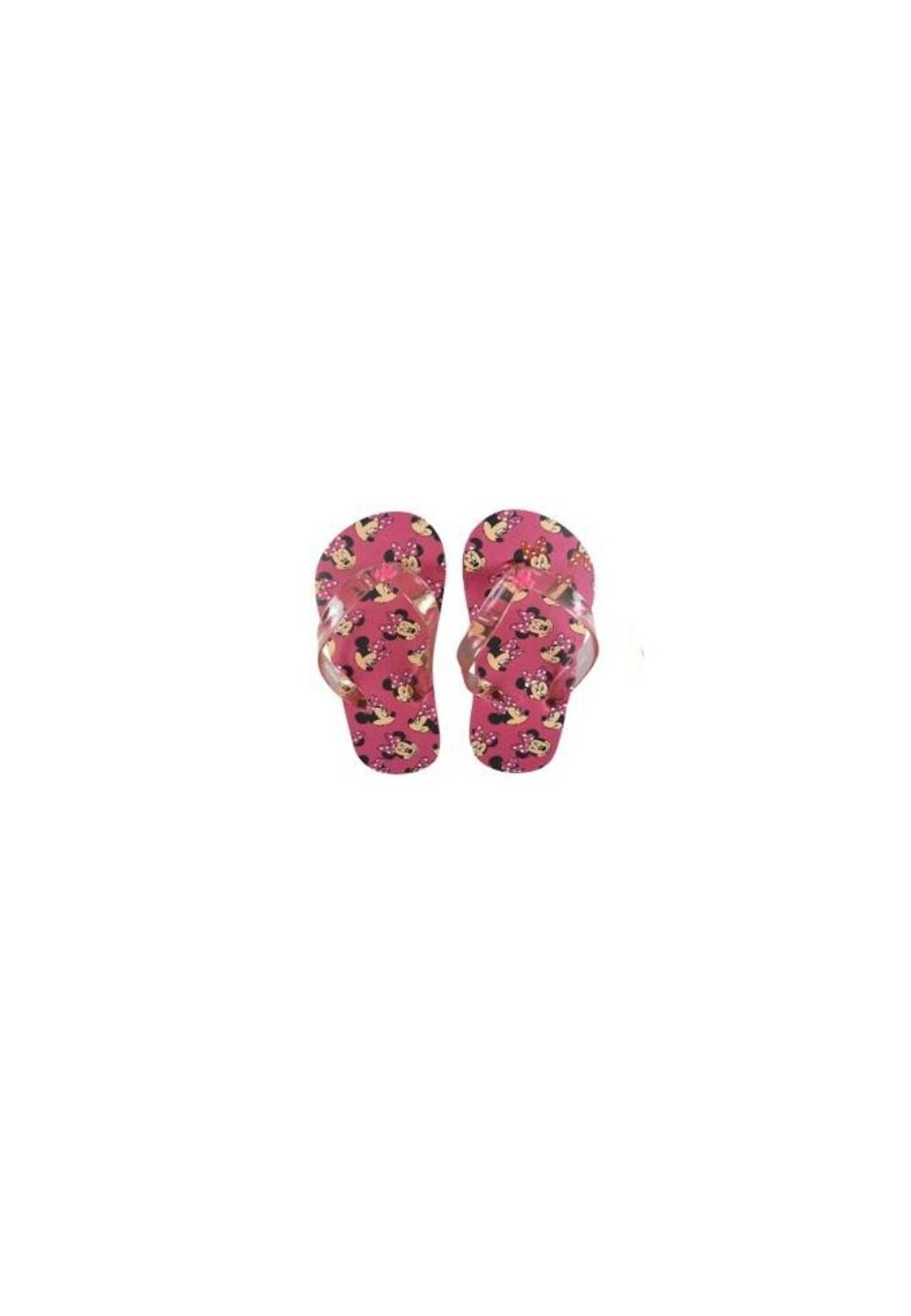 Papuci flip-flop, Minnie, roz cu figurine Disney
