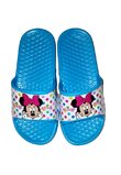 Papuci, Minnie Mouse, albastri cu buline