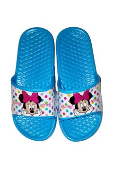 Papuci, Minnie Mouse, albastri cu buline
