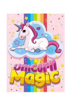 Paturica fleece, Unicorn Magic, multicolor, 100 x 140 cm