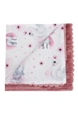 Paturica minky, Unicorn, roz inchis, 100 x 76 cm