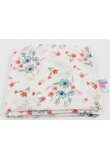 Paturica muselina, Albastrele si lalele, alb, 80 x 100 cm