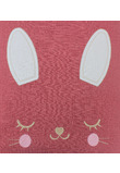 Paturica muselina, Bunny, cu ciucuri, roz, 160x140 cm