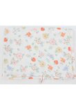 Paturica muselina, Maxi, floricele roz, 120x160 cm, alb