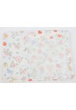 Paturica muselina, Maxi, floricele roz, 120x160 cm, alb