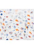 Paturica muselina, Maxi, planete si rachete, alb, 120x160 cm