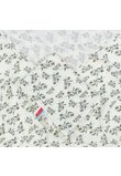 Paturica muselina, Olivia, cu frunzulite, alb, 80 x 100 cm
