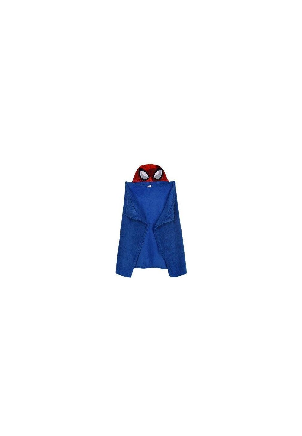 Paturica, pluss cu gluga, albastra, Spider Man, 80 x 120 cm Prichindel