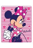 Paturica roz, Minnie Mouse, cu dungi si buline