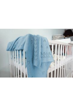 Paturica tricotata, Ana, albastra, 90x90cm