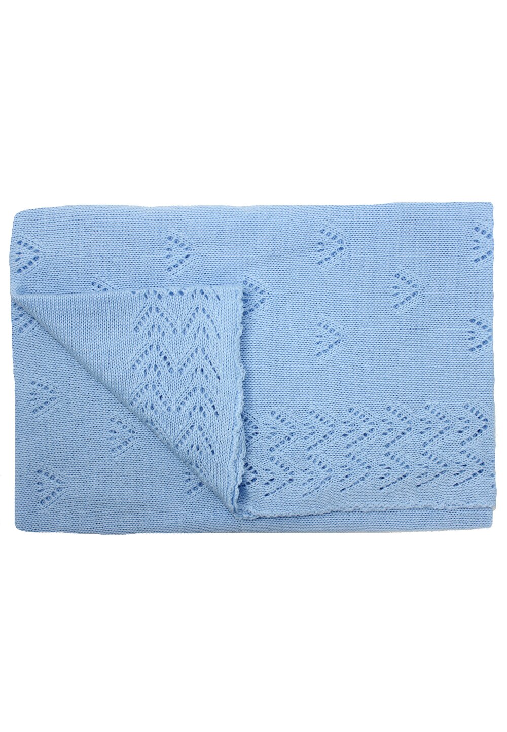 Paturica tricotata, Ana, albastra, 90x90cm Prichindel imagine noua