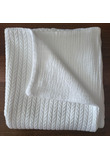 Paturica tricotata, Anna, verso muselina, alb, 100x80 cm