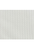 Paturica tricotata, Anna, verso muselina, cu ciucuri, alb, 100x80 cm