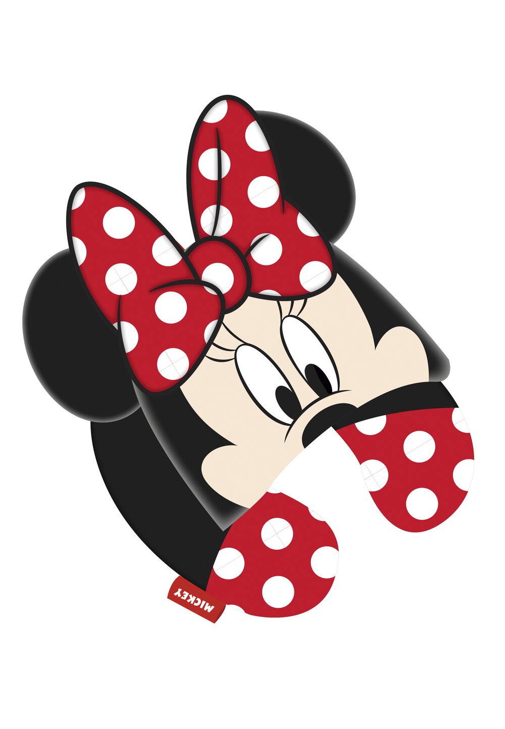 Perna pentru gat din poliester, Minnie Mouse, neagra calatorie