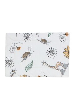 Perna slim, bumbac, Girafa Zuzu, alb, 37 x 28 cm