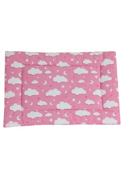 Perna slim, bumbac, norisori si stelute, roz, 37 x 28 cm