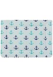 Perna slim, alba cu ancore si zig-zag, 37x28cm