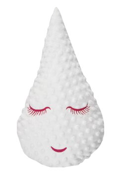 Perna tip lacrima,minky, alb, 35 x 20 cm