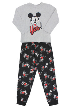 Pijama baieti, bumbac, Yes Mickey, gri