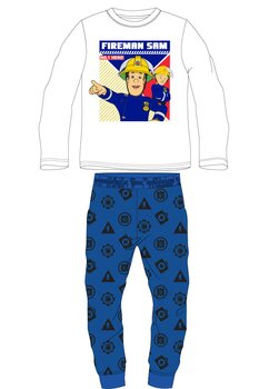 Pijama baieti, maneca lunga, bumbac, Fireman Sam, albastru