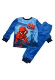 Pijama din pluss, poliester, Spider Man, albastra