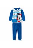 Pijama maneca lunga, bebe Mickey, albastra