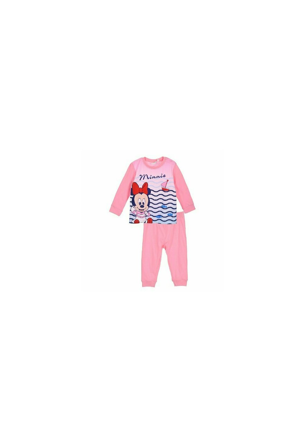 Pijama maneca lunga, Bebe Minnie, roz Bebe