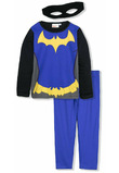 Pijama maneca lunga, bumbac, Batgirl, albastru