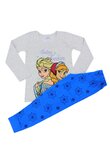 Pijama maneca lunga, bumbac, Sisters forever, Anna Si Elsa, gri