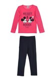Pijama, maneca lunga, Mickey and Minnie Mouse, roz