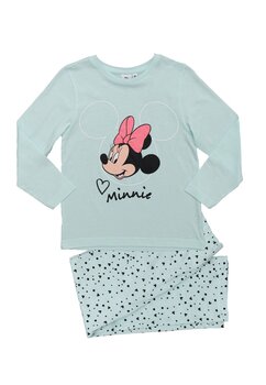 Pijama maneca lunga, Minnie Mouse, turcoaz