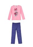Pijama, maneca lunga, Minnie style, roz