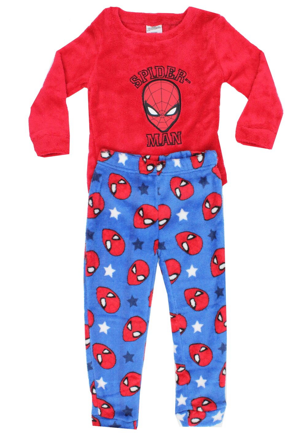 Pijama maneca lunga, pluss din poliester, Spider Man, rosie DISNEY imagine noua