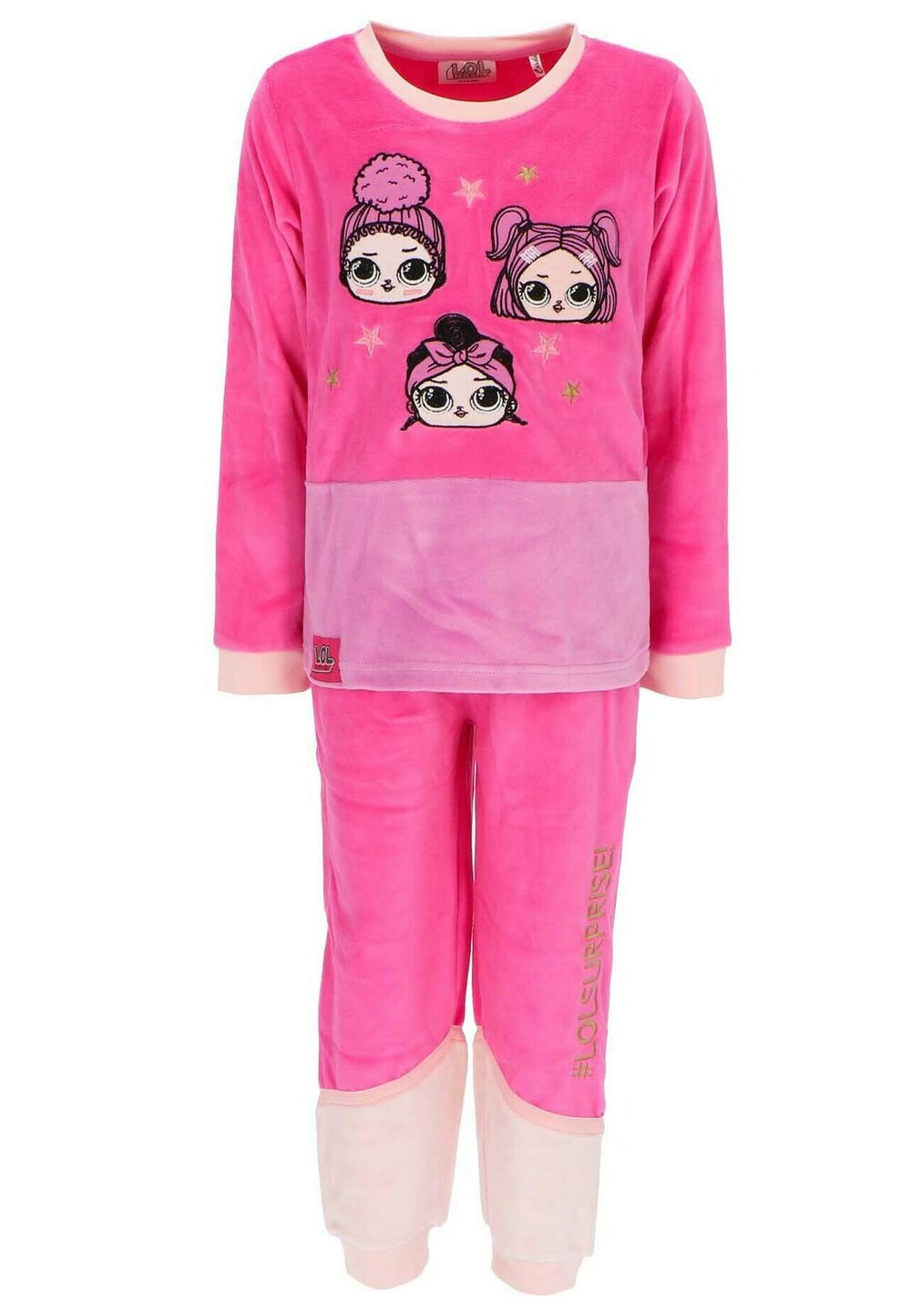 Pijama maneca lunga, velur, LOL, roz Disney