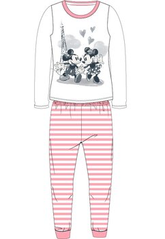 Pijama ML, 98%bumbac, cu imprimeu, Minnie si Mickey in Paris, roz