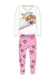 Pijama ML, bumbac, cu imprimeu, Follow your Rainbow, Skye, crem cu roz