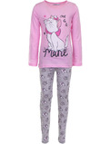 Pijama ML, bumbac, cu imprimeu, Ohh la Marie, roz cu gri