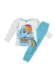 Pijama ML, bumbac, cu imprimeu, Rainbow Dash, albastra