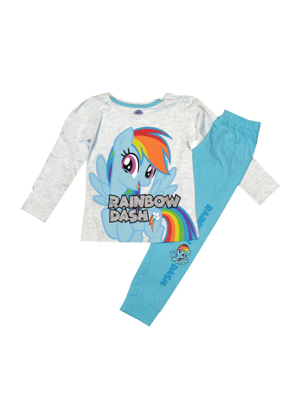 Pijama ML, bumbac, cu imprimeu, Rainbow Dash, albastra DISNEY imagine noua