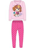 Pijama ML, bumbac, cu imprimeu, Ready for bed, Paw, roz