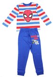 Pijama ML, bumbac, Spider Man, cu dungi multicolore, pantaloni albastri