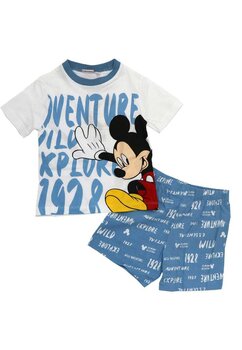 Pijama vara, 92% bumbac, Mickey 1928, alba