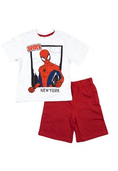 Pijama vara, Spiderman, rosu cu gri