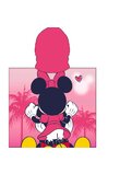 Poncho fete, Minnie&Mickey, roz, 55 x 110 cm