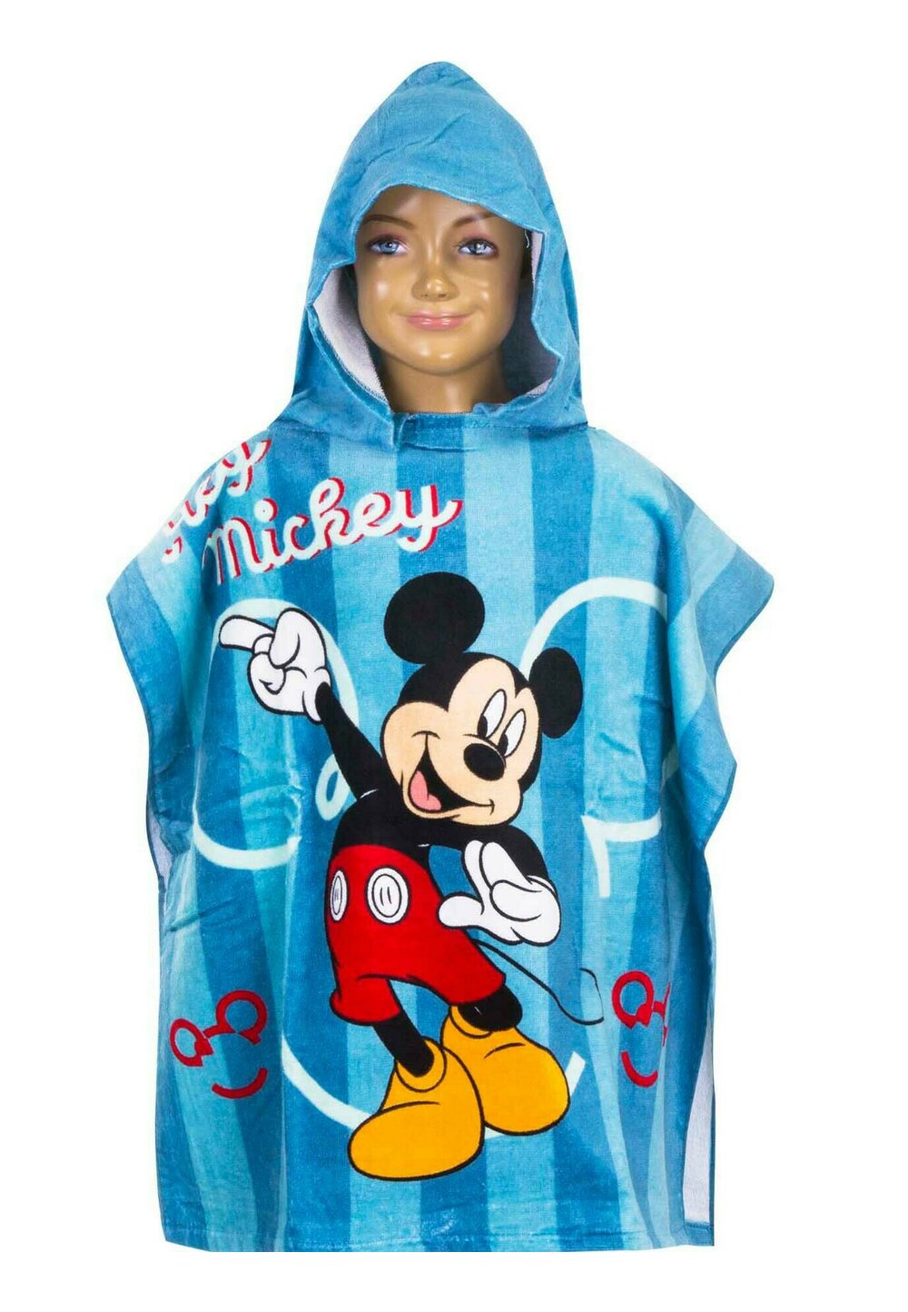 Poncho, Hey Mickey, albastru, 60 x 120 cm DISNEY