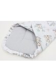 Port bebe multifunctional, Animalute pe leagan, bumbac, multicolor, 75x75cm