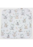 Port bebe multifunctional, Animalute pe leagan, bumbac, multicolor, 75x75cm