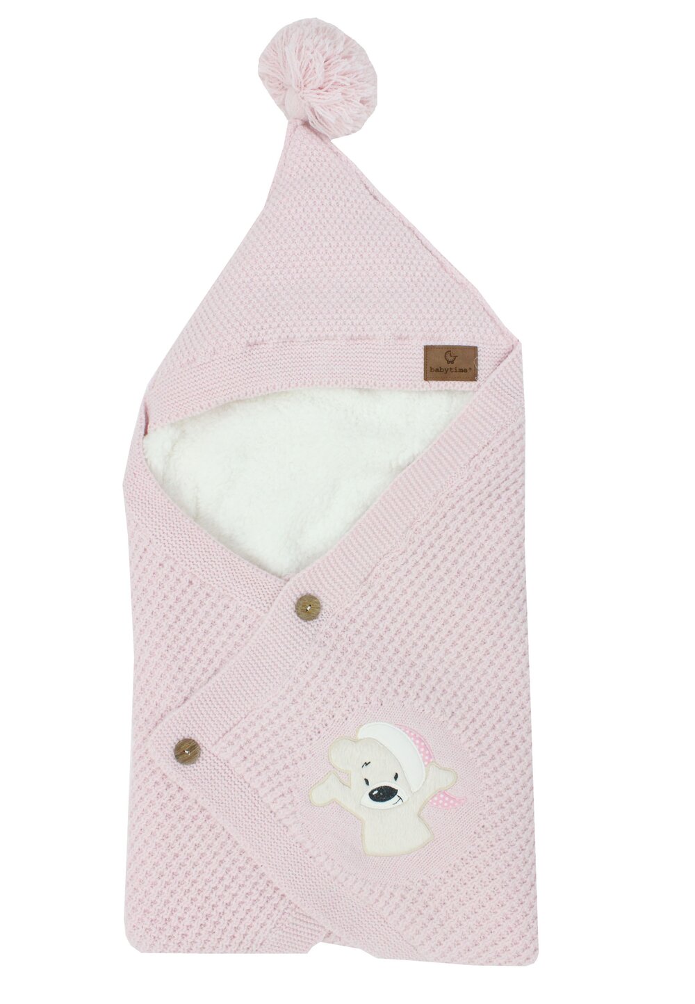 Port bebe tricotat, Teddy, roz Prichindel imagine noua
