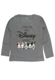 Bluza bumbac, cu imprimeu, This is my Disney shirt, gri