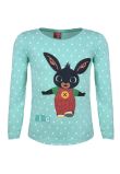Bluza maneca lunga, bumbac, Bing, turcoaz